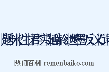 题米生君实延龄遗墨反义词是什么意思的图片